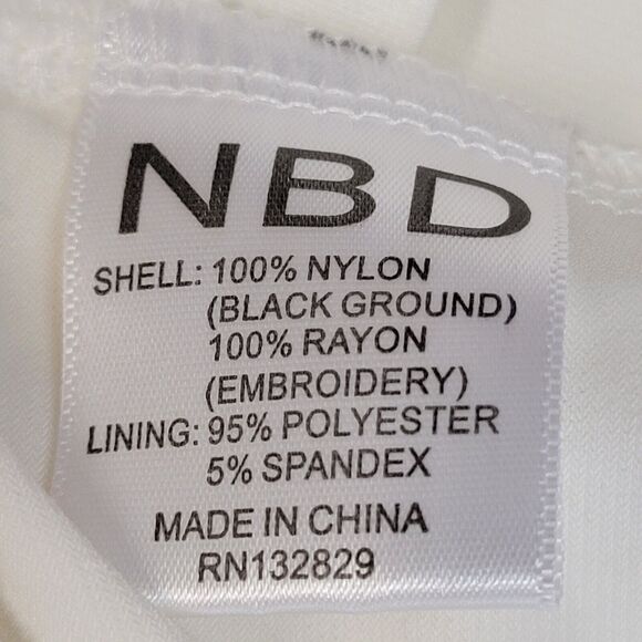 Revolve NBD Faith White Lace Mini Dress Small Plunging Neckline Sleeveless NWT - Picture 12 of 13